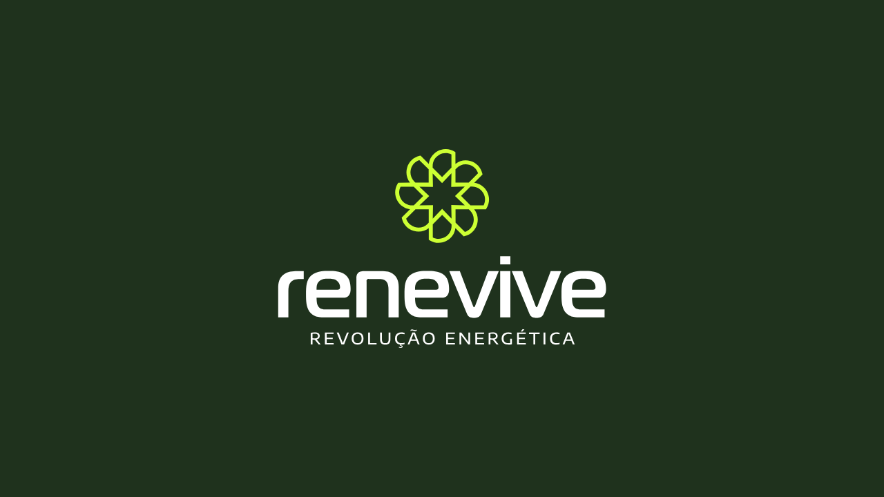 Logotipo principal da Renevive sobre fundo verde escuro